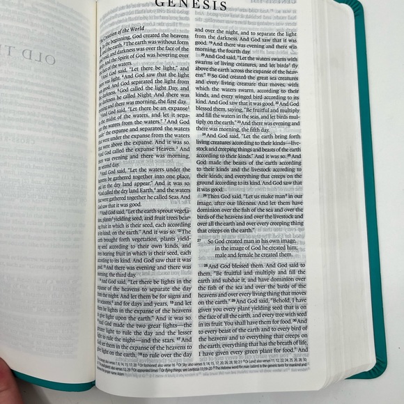 Holy Bible Turquoise Floral English Standard Version Crossway Book Wheaton IL - Picture 11 of 15